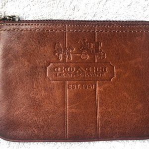 COACH Brown Leather Wristlet